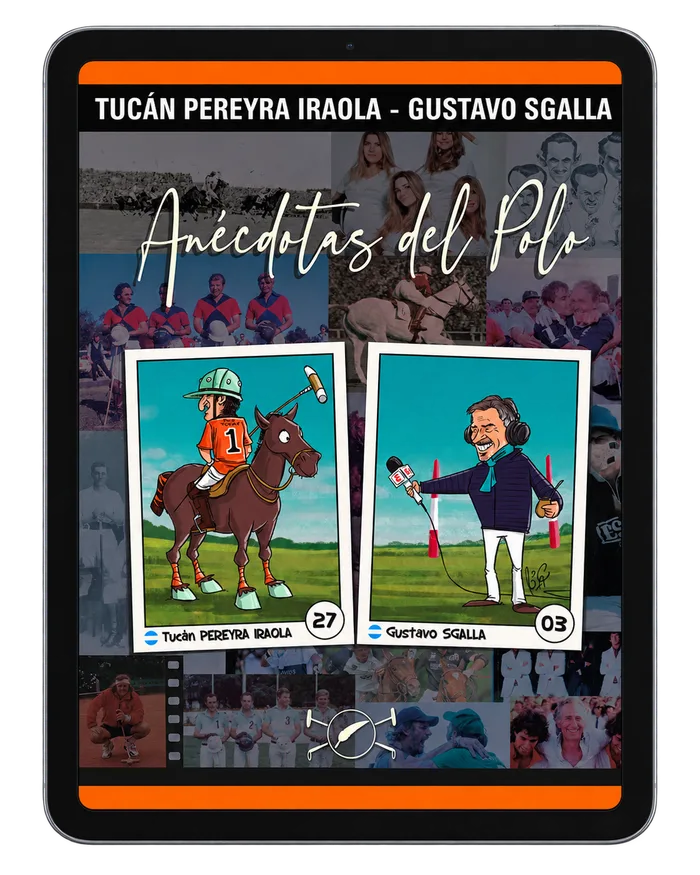 La tapa de Anécdotas del Polo en la pantalla de una tableta